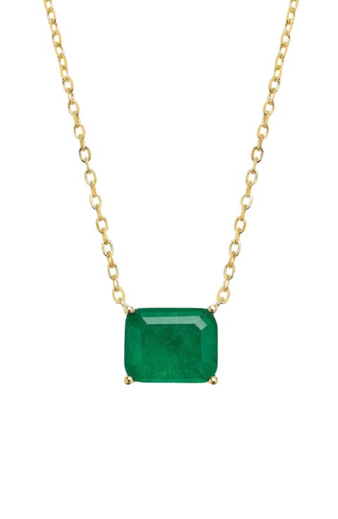 The Green Solitaire Pendant Necklace
