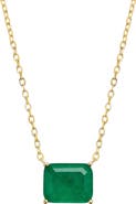 The M Jewelers The Green Solitaire Pendant Necklace