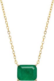 The M Jewelers The Green Solitaire Pendant Necklace