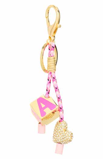 BaubleBar Heart & Block Initial Bag Charm