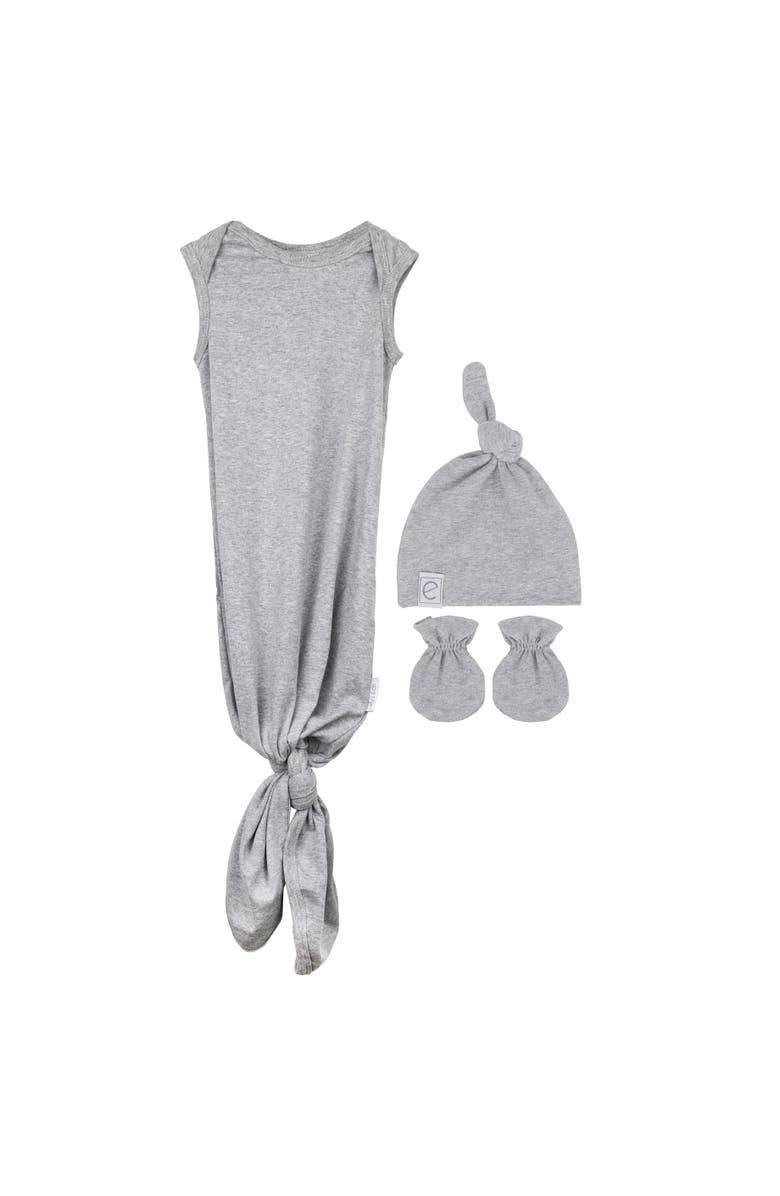 Ely's & Co. Knot Wearable Blanket, Knot Hat & Mitten Set, Alternate, color, Heather Grey