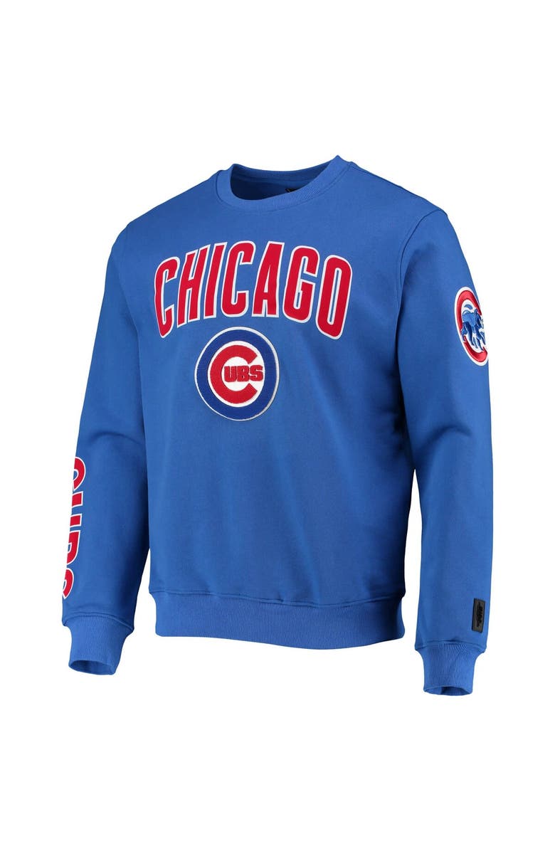 PRO STANDARD Men's Pro Standard Royal Chicago Cubs Stacked Logo Pullover Sweatshirt, Alternate, color, 