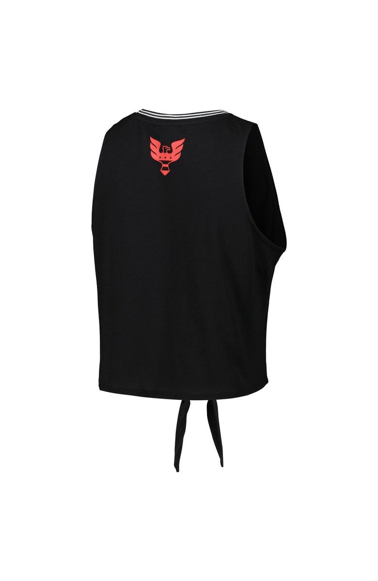 THE WILD COLLECTIVE Women's The Wild Collective White D.C. United Twist-Tie Tank Top, Alternate, color, Black