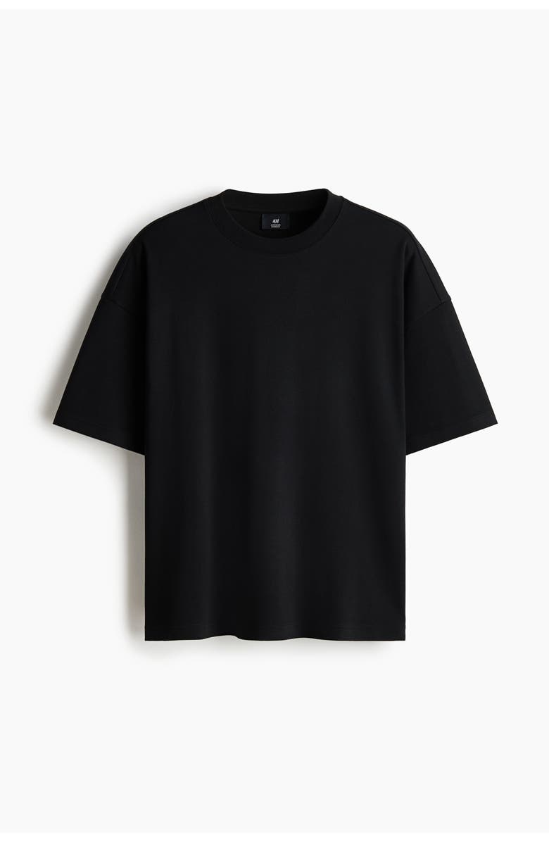 H&M Oversized Fit Interlock T-shirt, Main, color, Black
