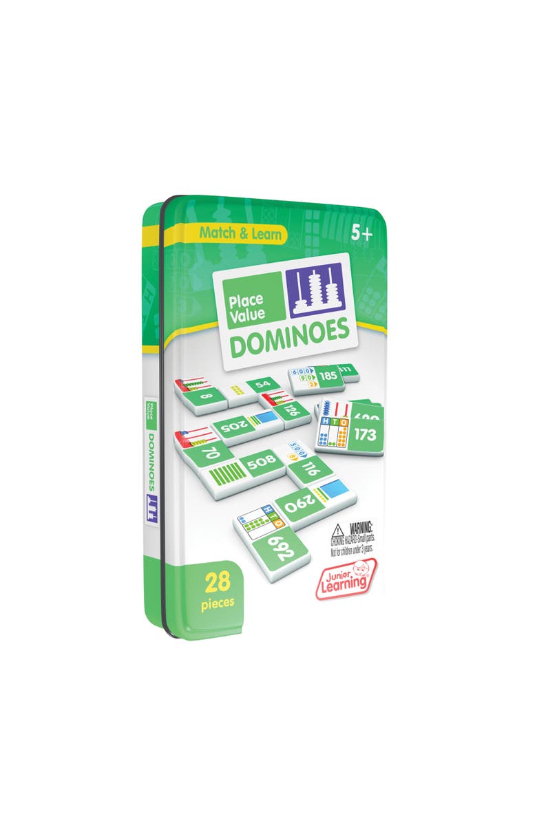 Junior Learning Place Value Dominoes Learning Activity Flash Cards, Alternate, color, Multicolored