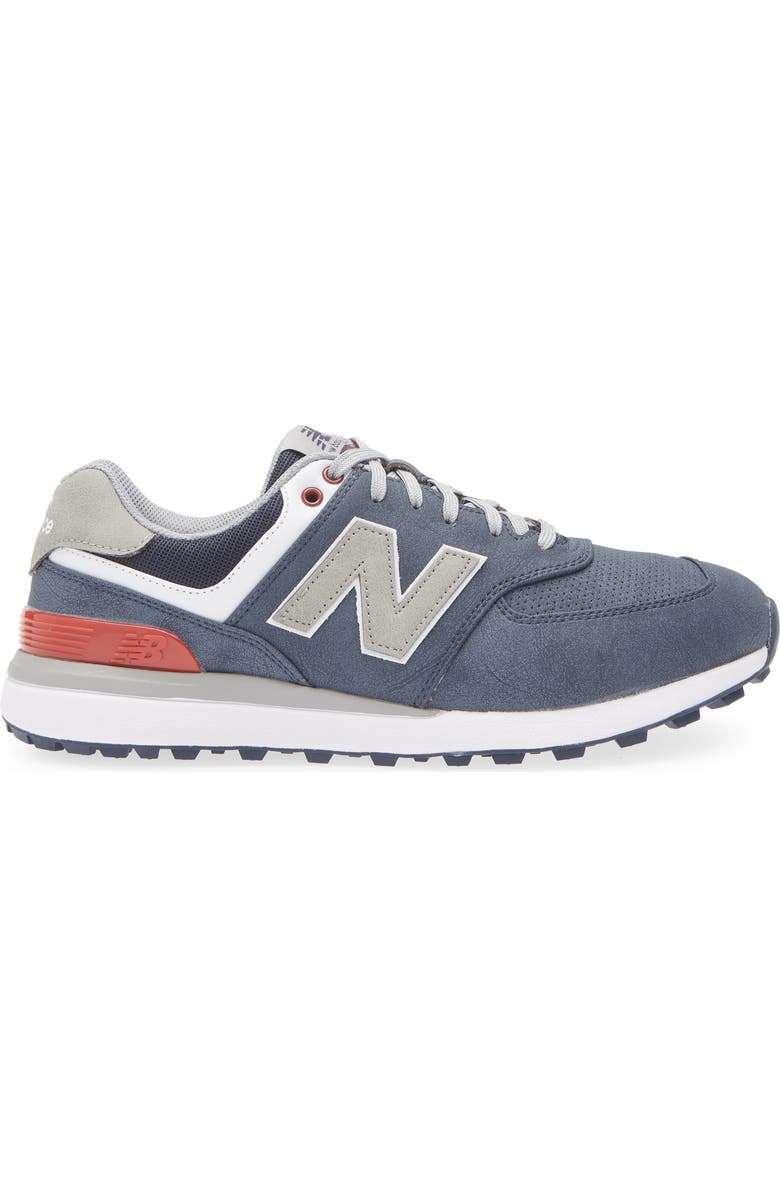 NEW BALANCE GOLF 574 Greens V2 Spikeless Golf Shoe, Alternate, color, Navy