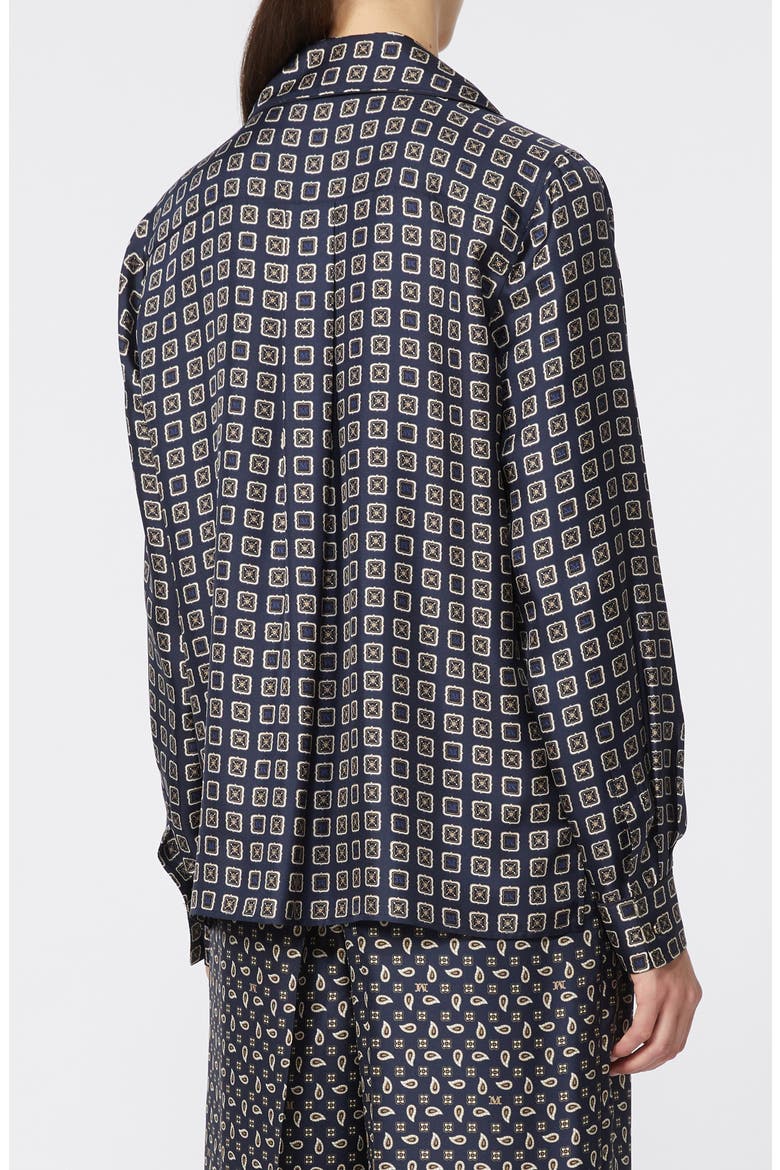 Disco Monogram Paisley Pajama Shirt, Alternate, color, ULTRAMARINE