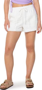 Roxy Honolua Sunrise Cotton Eyelet Drawstring Shorts