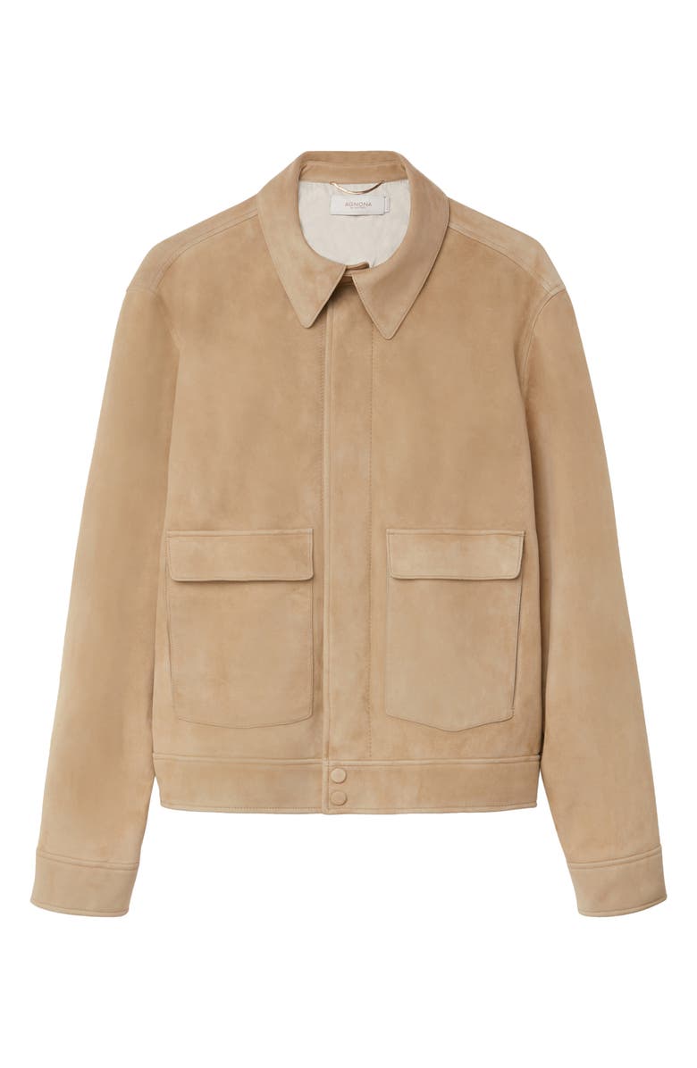 Agnona Suede Jacket, Alternate, color, 