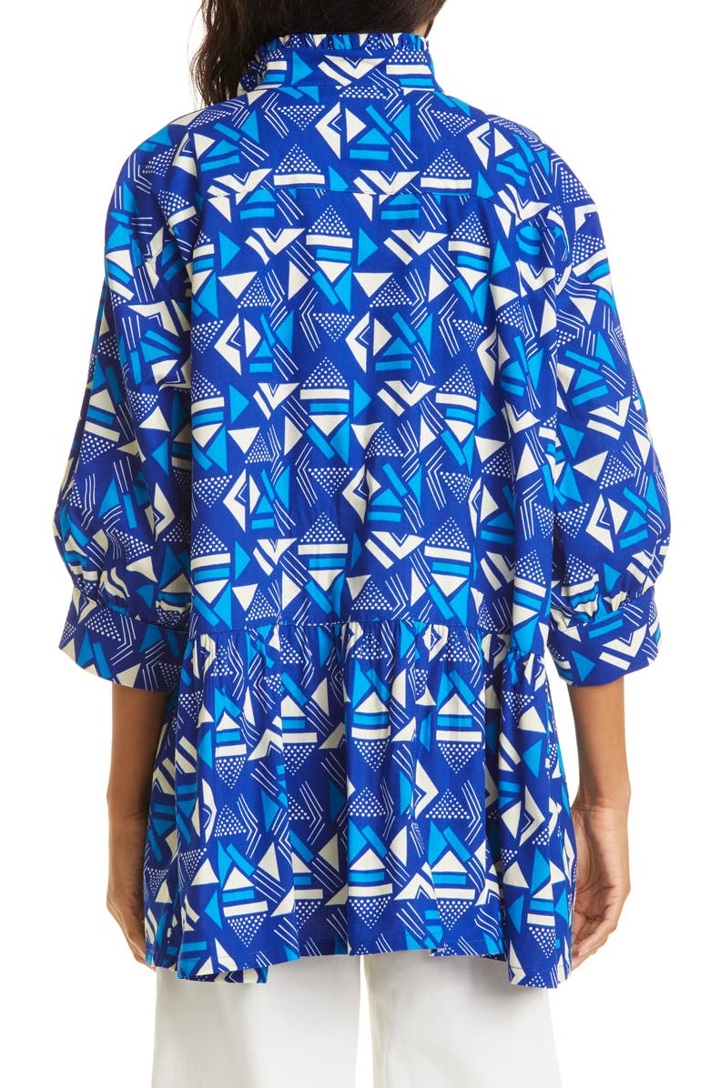 The Oula Company Curator Geo Print Cotton Top, Alternate, color,
