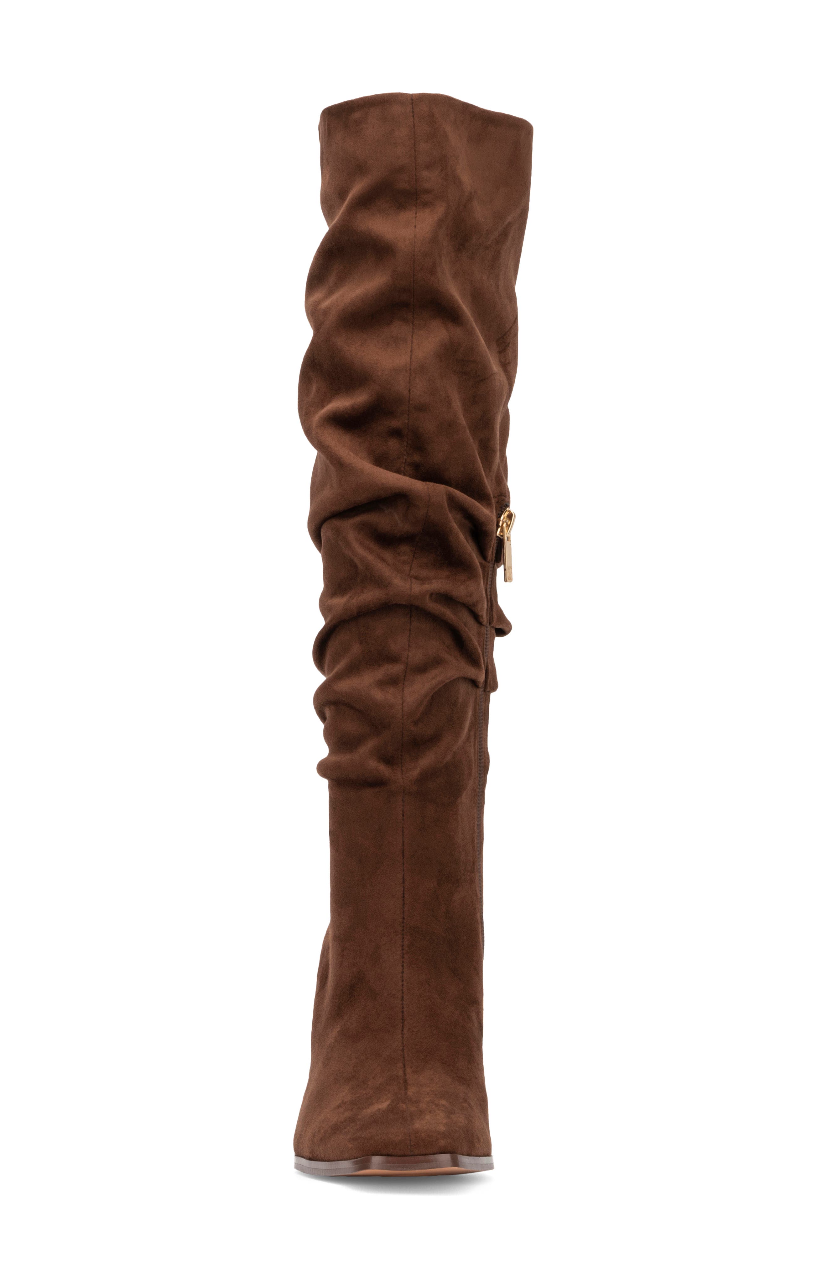 NEW YORK AND COMPANY Damaris Faux Suede Tall Boot, Alternate, color, Cognac
