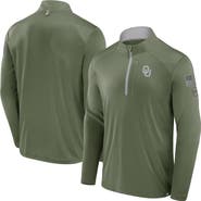 FANATICS Men's Fanatics Olive Oklahoma Sooners OHT Military Appreciation Defender Quarter-Zip Jacket