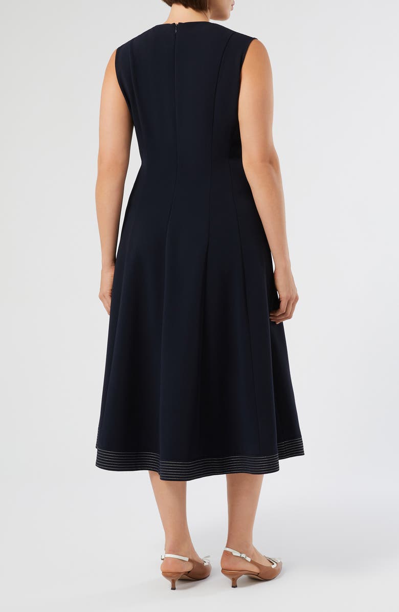 Marina Rinaldi Cady Fit & Flare Midi Dress, Alternate, color, Midnight Blue