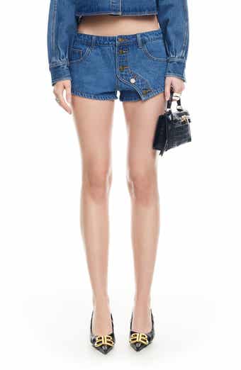 LIONESS Sundrenched Low Rise Denim Shorts