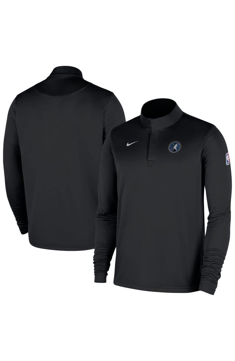 Nike Men's Nike Black Minnesota Timberwolves 2025/26 Authentic Coaches Quarter-Zip Dri-Fit Top, Alternate, color, Black