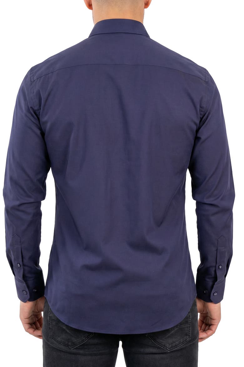 Einstein Contemporary Fit Button-Up Shirt, Alternate, color, BLUE