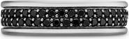 David Yurman Streamline® Two Row Band Ring with Pavé Black Diamonds