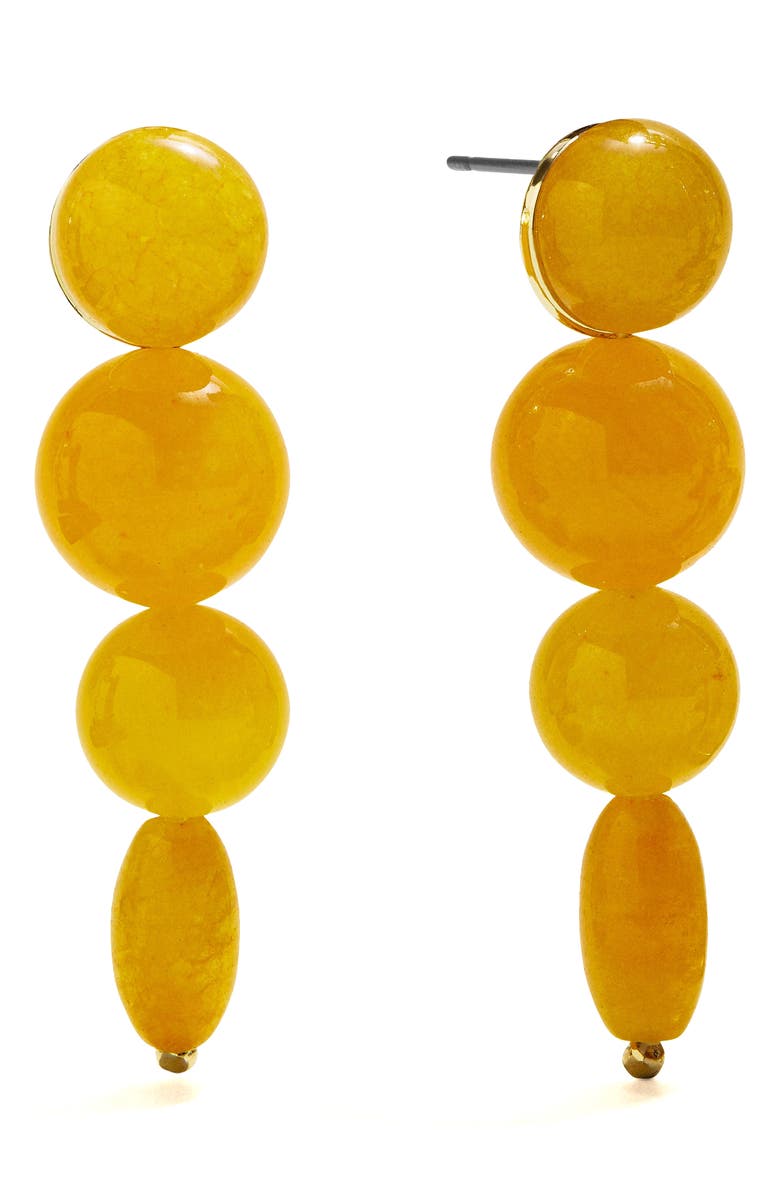 BaubleBar Fatima Drop Earrings, Main, color, Yellow