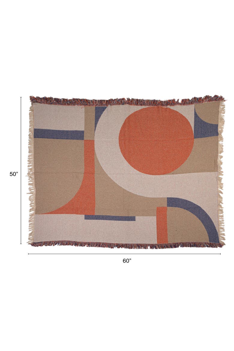 Throw Blanket with Abstract Design, Alternate, color, Multicolor