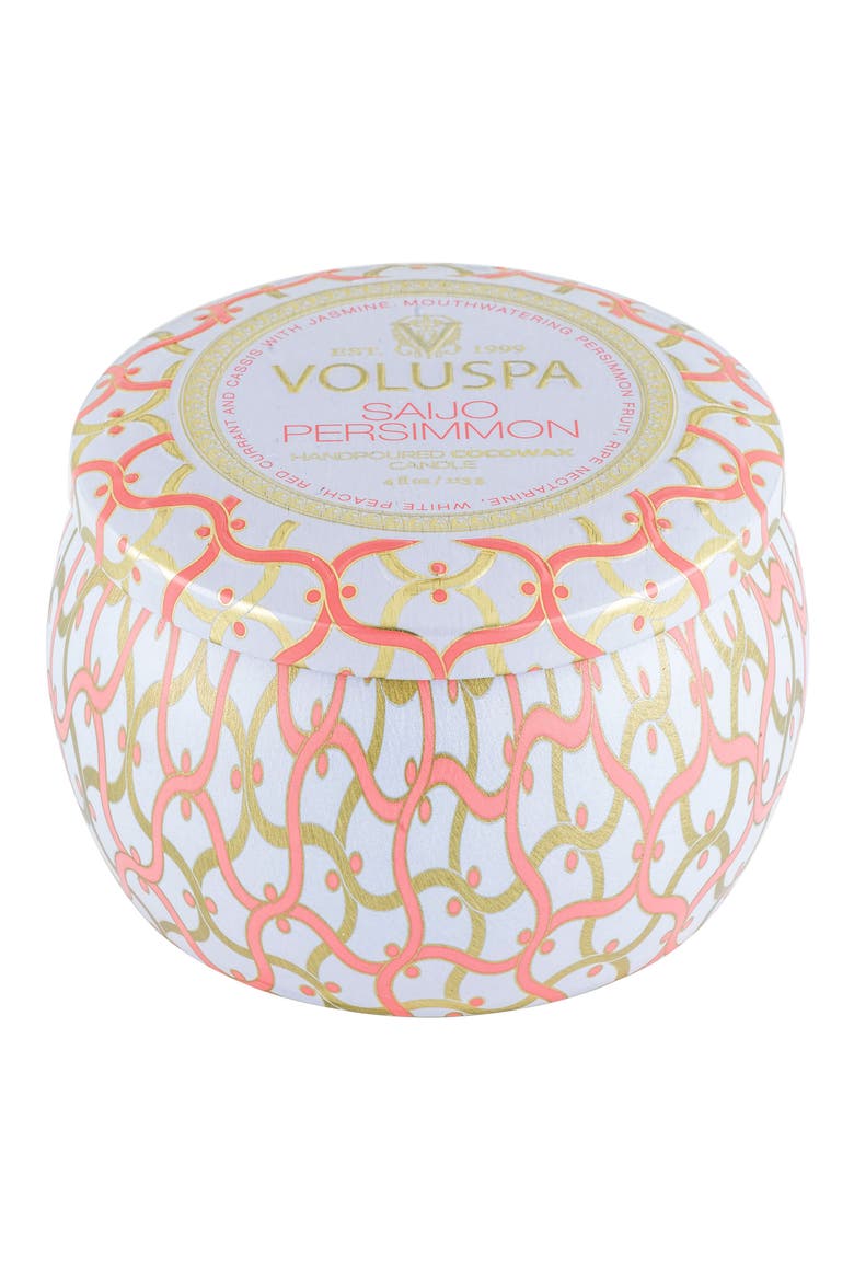 Saijo Persimmon Mini Tin Candle, Alternate, color, SAIJO