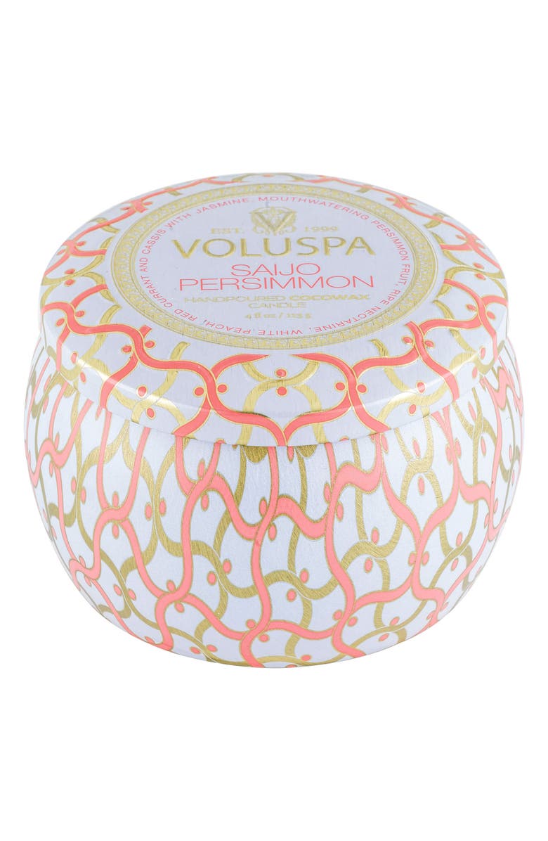 Voluspa Saijo Persimmon Mini Tin Candle, Alternate, color, Saijo