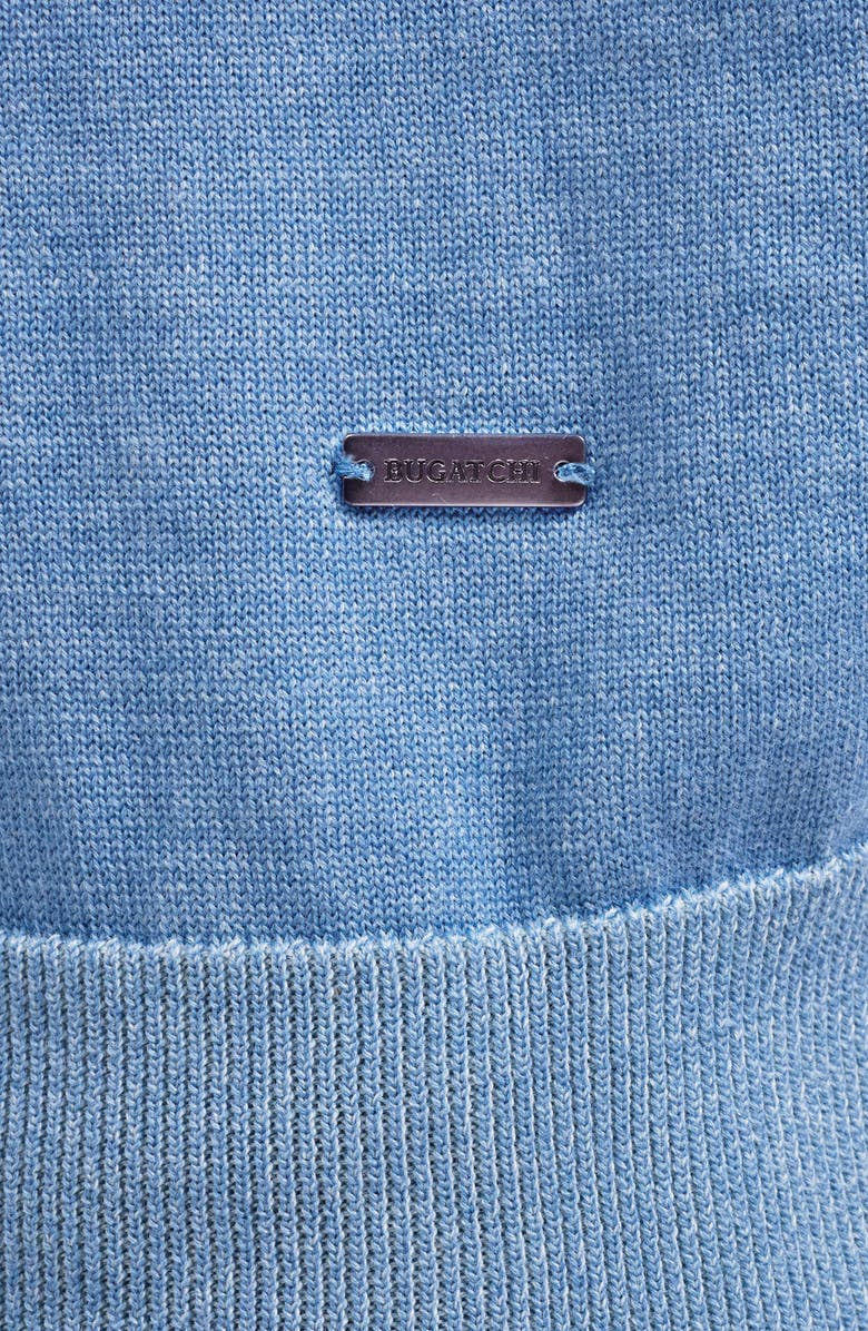 Bugatchi Cotton Hoodie Sweater, Alternate, color, Peacock