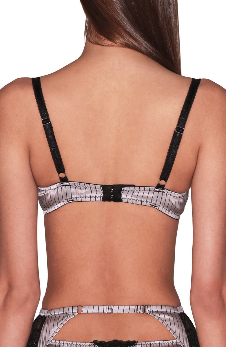 Fleur Du Mal Executive Underwire Silk Trim Balconette Bra, Alternate, color, 