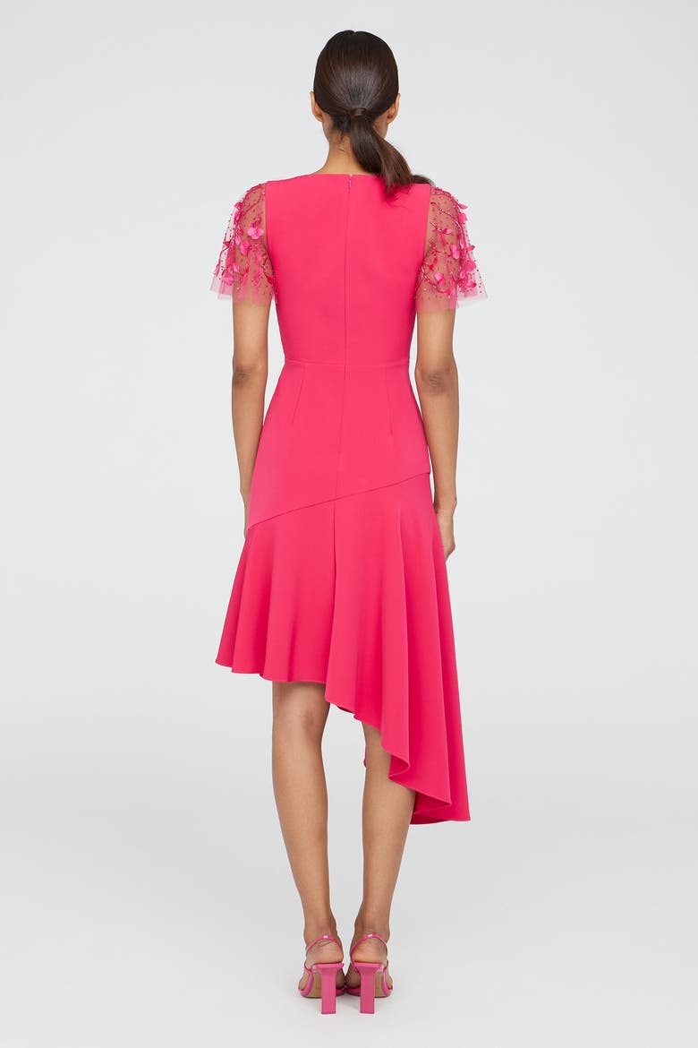 Jazlyn Asymmetric Dress, Alternate, color, Begonia