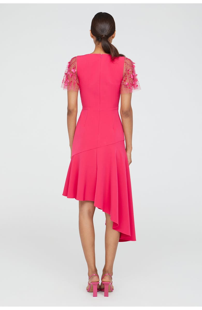 Theia Jazlyn Asymmetric Dress, Alternate, color, Begonia