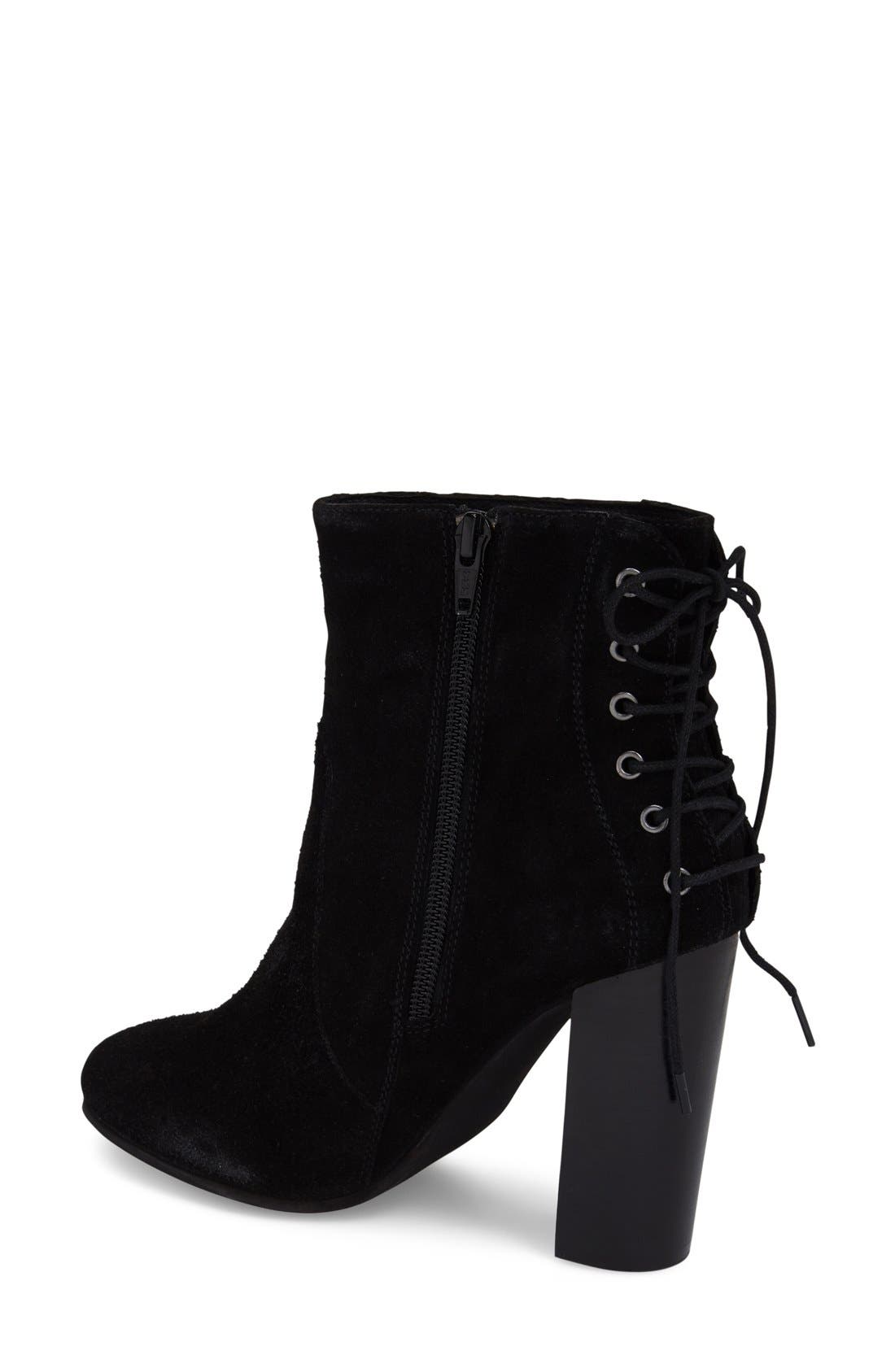 'Rochelle' Bootie, Alternate, color, BLACK SUEDE