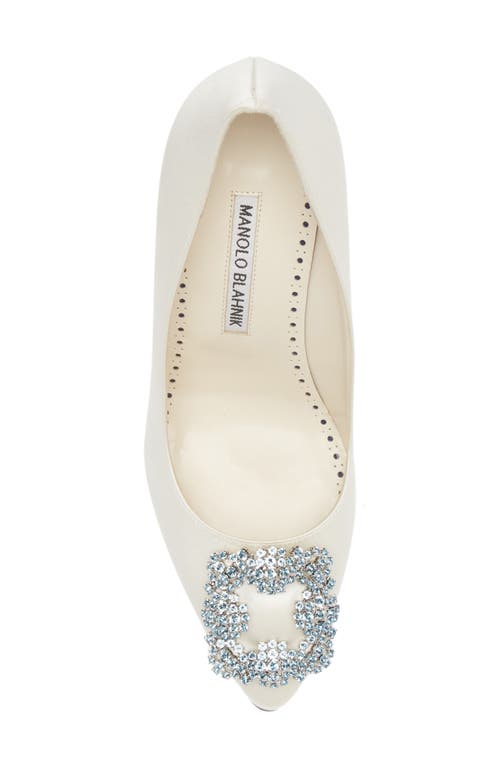 Manolo Blahnik Hangisi 105 Satin Heel In Lcrm 1309