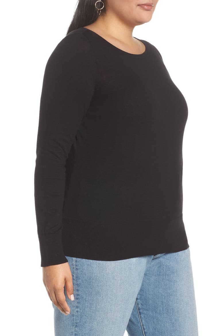 Boat Neck Sweater, Alternate, color, BLACK