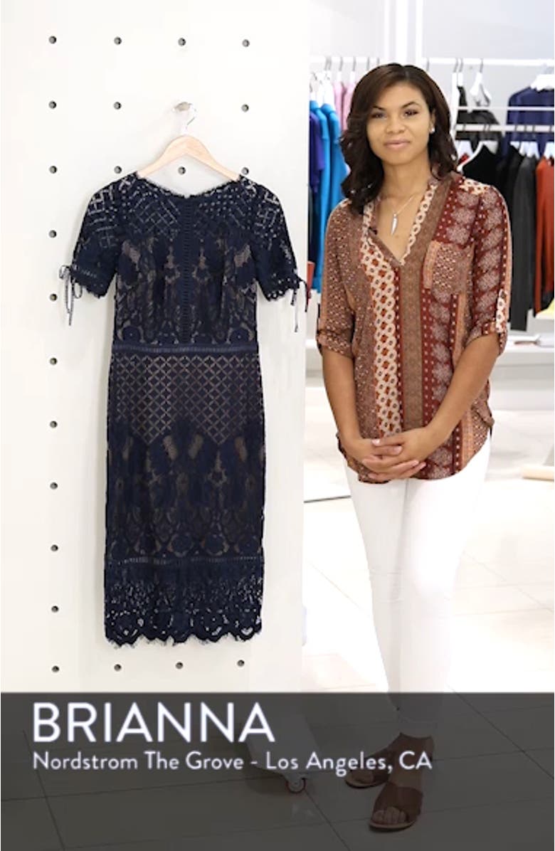 Tie Sleeve Lace Cocktail Dress, sales video thumbnail