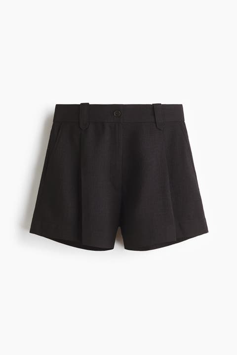 Pleat-front Shorts