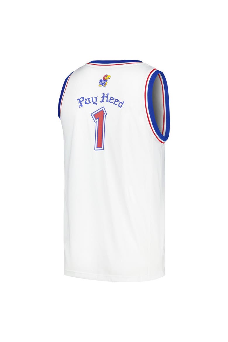 Men's adidas # Kansas Jayhawks Kansas Jayhawks Swingman Basketball Jersey, Alternate, color, White