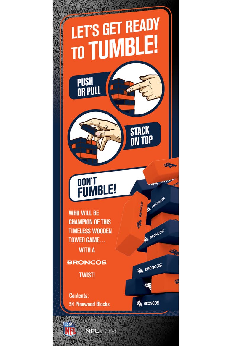 Denver Broncos Tumble Tower, Alternate, color, Multicolor