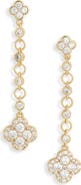 NORDSTROM RACK Cubic Zirconia Clover Linear Drop Earrings