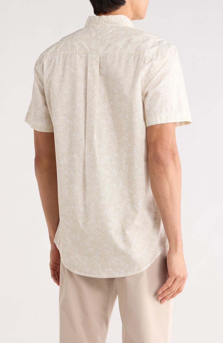 Nordstrom Short Sleeve Poplin Shirt, Alternate, color, Ivory Mini Blooms
