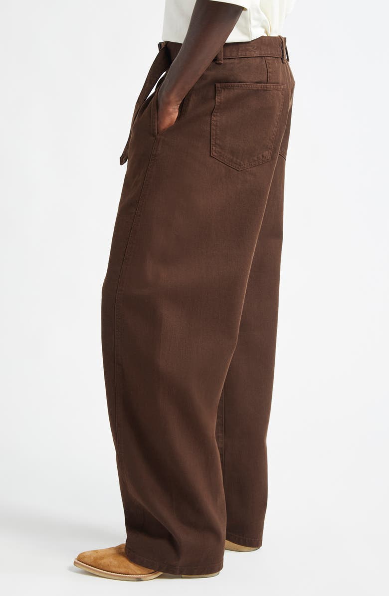 Lemaire Twisted Seam Belted Straight Leg Pants, Alternate, color, 