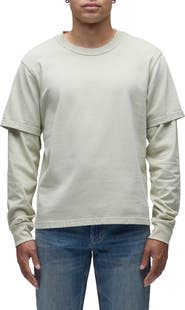Hudson Jeans Hybrid Layered Cotton T-Shirt