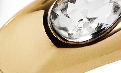 Baublebar Reba Set Of 2 Teardrop Crystal Dome Rings In Clear/gold