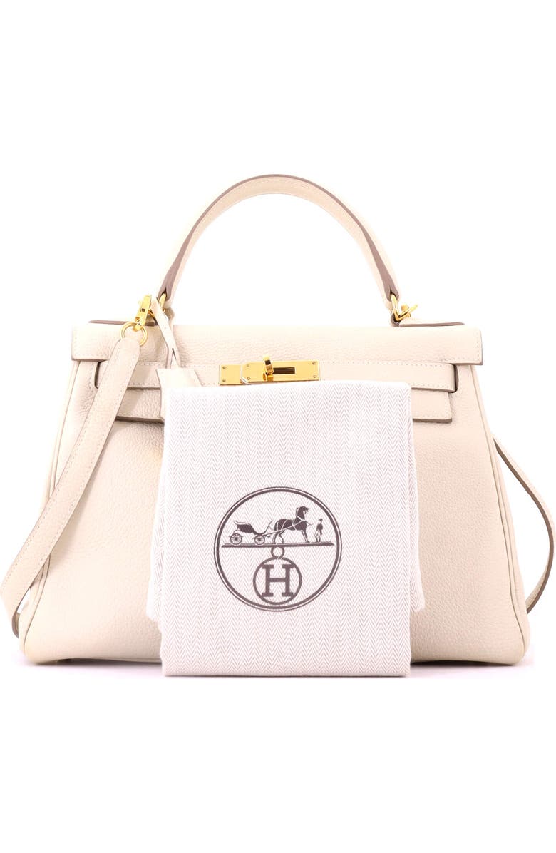 Pre-Owned Hermes Kelly Handbag Light Togo with Gold Hardware 28, Alternate, color, Beton