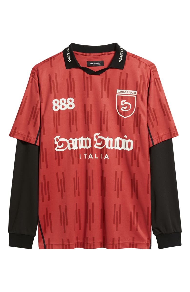 SANTO STUDIO Crest Layered Club Jersey, Alternate, color, Red