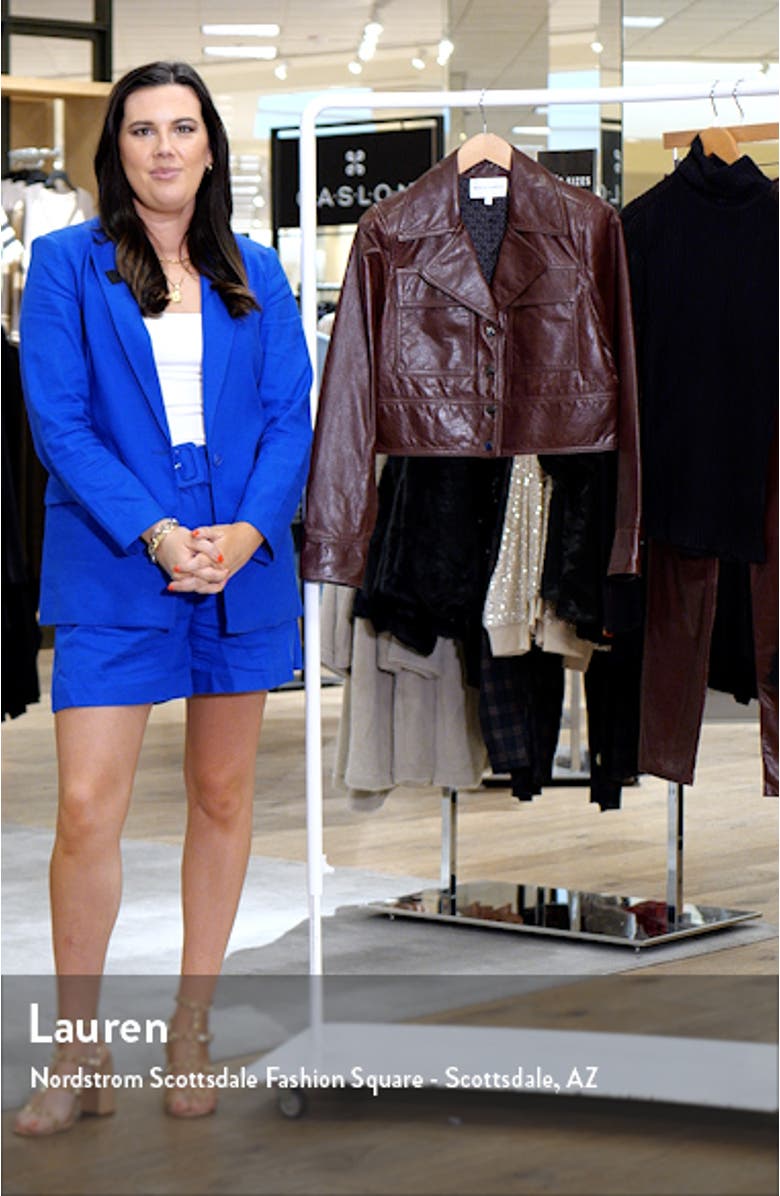 Ryder Crop Leather Jacket, sales video thumbnail