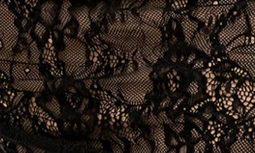 City Chic Ruched Lace Sheath Dress In Black