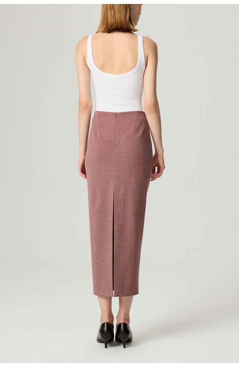 Nocturne Slit Detail Tailored Maxi Skirt, Alternate, color, Burgundy