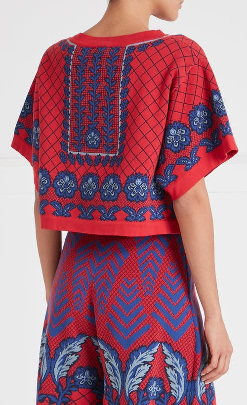 Temperley London Grid-pattern T-shirt In Red