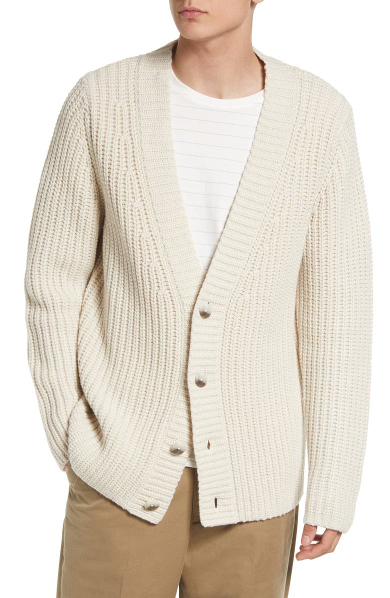 Vince Heirloom Cardigan, Alternate, color, Ecru