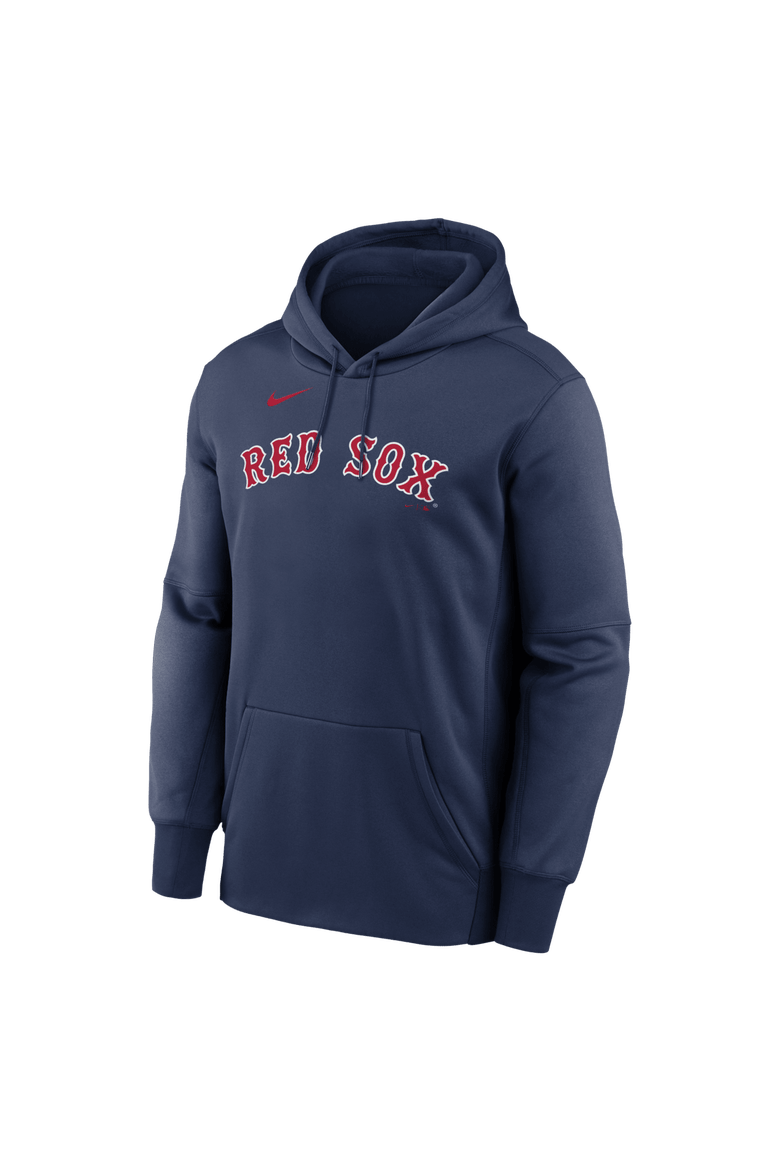 Men's Nike Navy Boston Red Sox Primary Wordmark Therma Hoodie, Alternate, color, Navy
