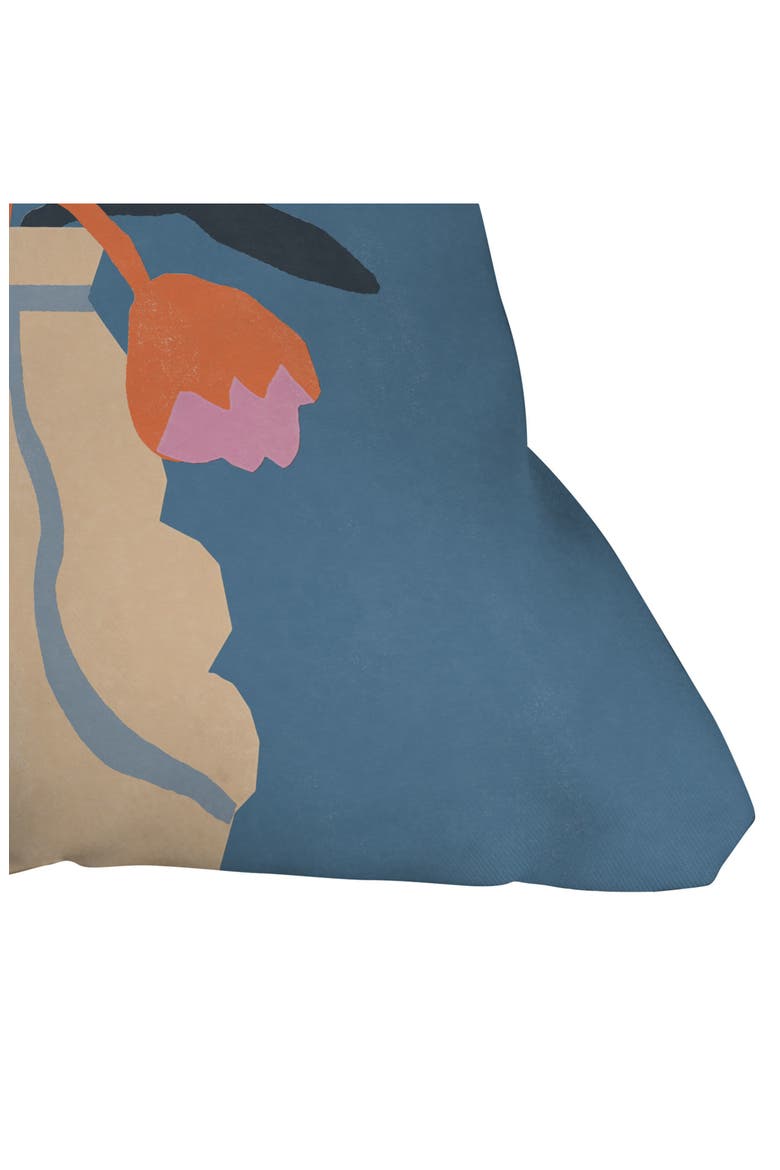 Antique Head Vase Throw Pillow, Alternate, color, BLUE